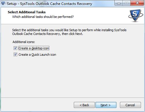 SysTools Outlook Cache Contacts Recovery截图