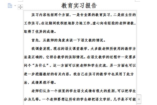 教育机构实习报告截图