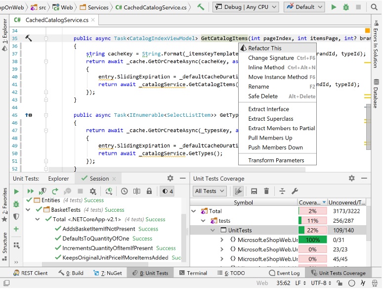 JetBrains Rider截图