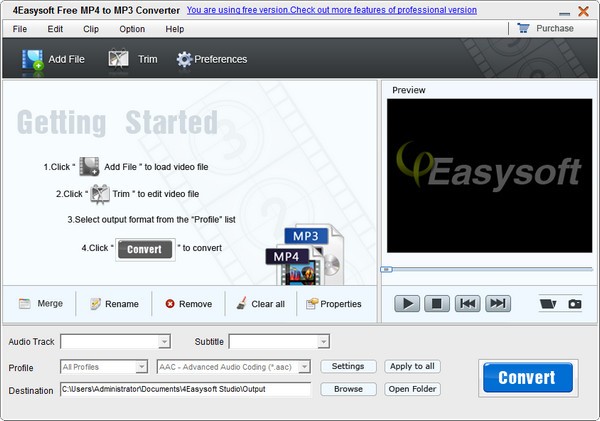 4Easysoft Free MP4 to MP3 Converter截图