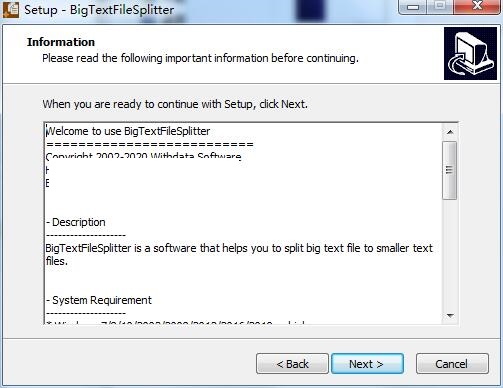 Big Text File Splitter截图