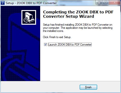 ZOOK DBX to PDF Converter截图