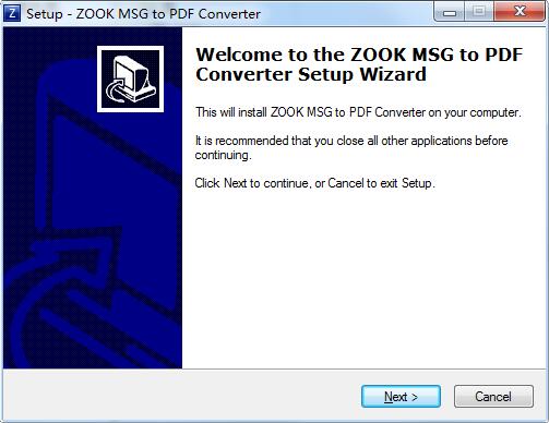 ZOOK MSG to PDF Converter截图