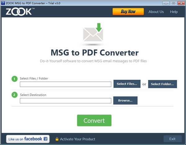 ZOOK MSG to PDF Converter截图