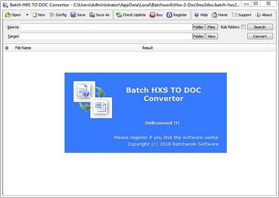 Batch HXS TO DOC Converter截图