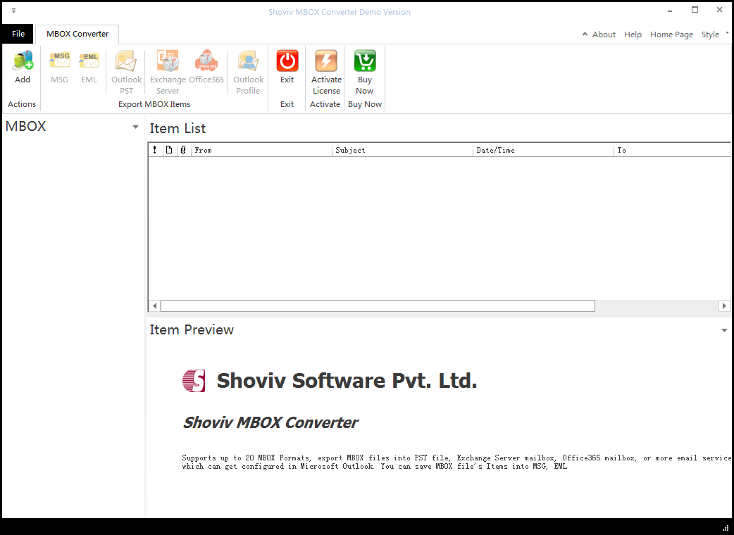 Shoviv MBOX Converter截图