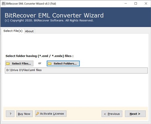 BitRecover EML Converter Wizard截图