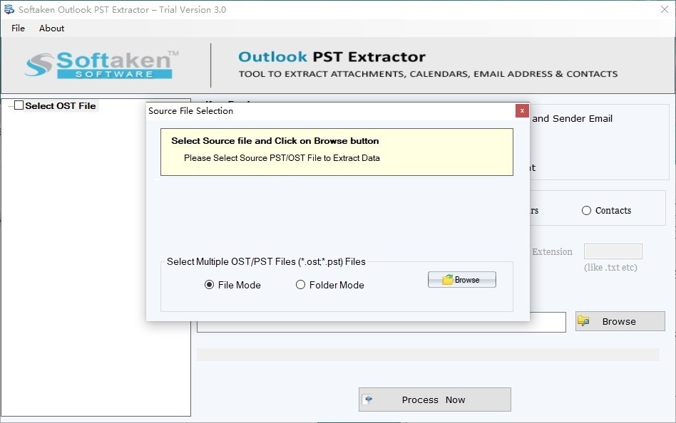 Softaken Outlook PST Extractor截图