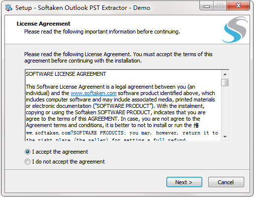 Softaken Outlook PST Extractor截图