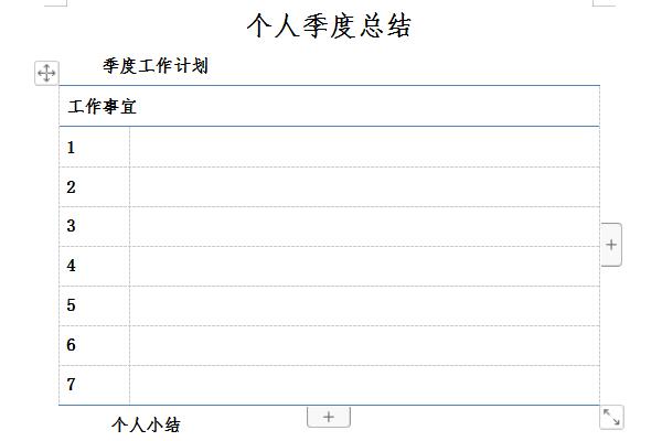 个人季度工作总结截图