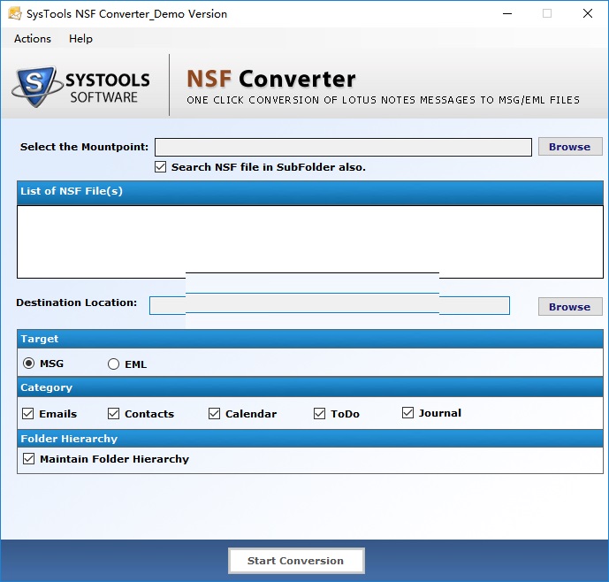 SysTools NSF Converter截图