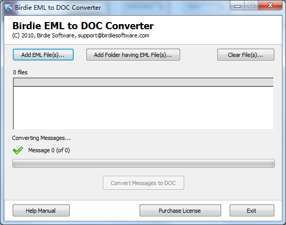 Birdie EML to DOC Converter截图