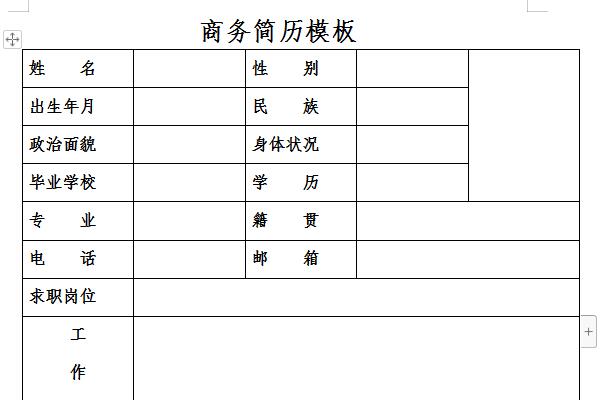 商务简历模板截图