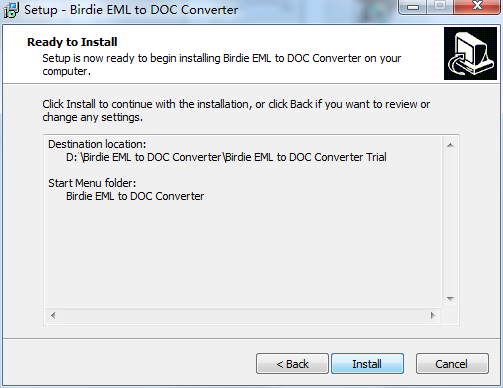 Birdie EML to DOC Converter截图