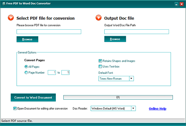 PDF to Word Doc Converter截图