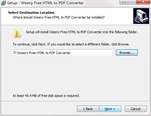 Weeny Free HTML to PDF Converter截图