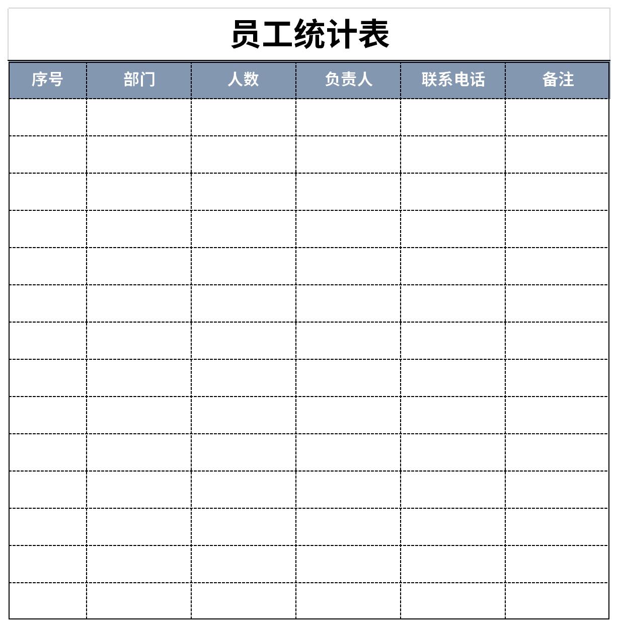 员工信息统计表截图