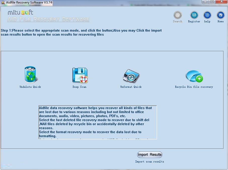 Aidfile Recovery Software截图