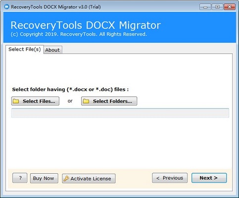 RecoveryTools DOCX Migrator截图