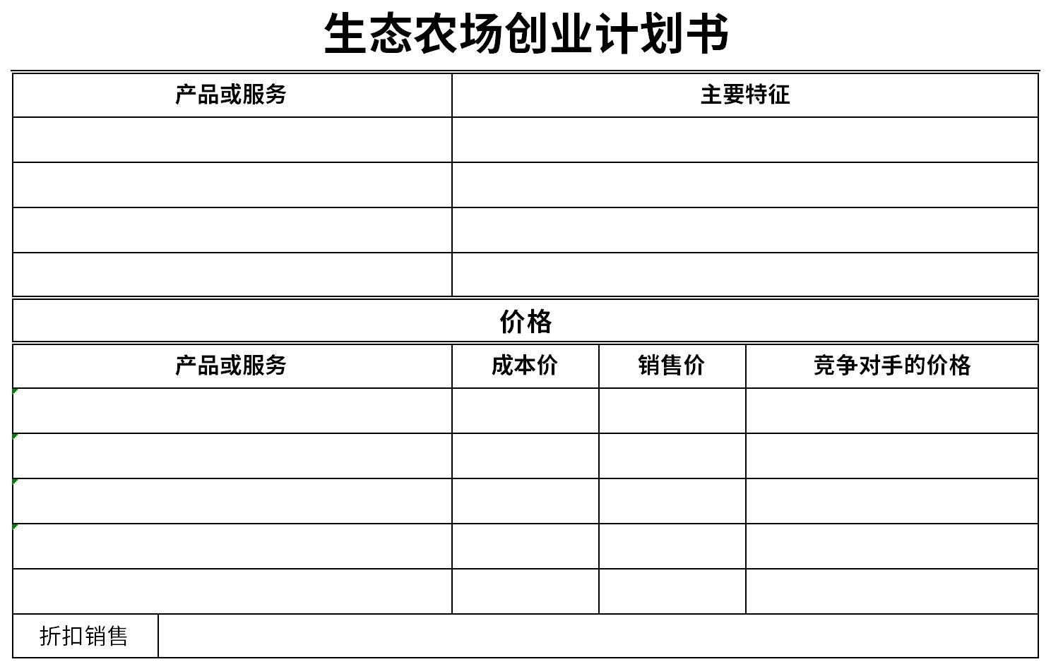 生态农场创业计划书截图