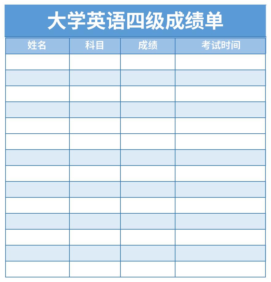 cet4成绩单截图