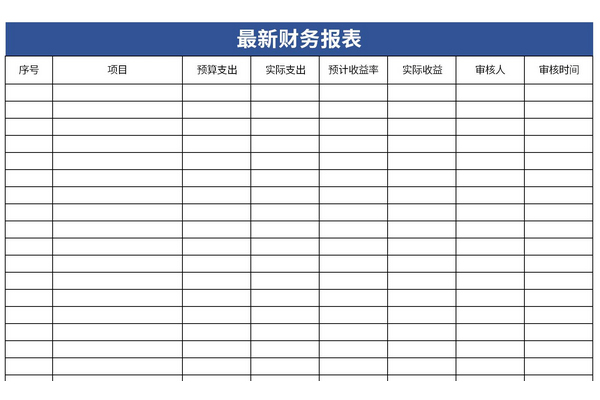 最新财务报表截图