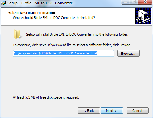 Birdie EML to DOC Converter截图