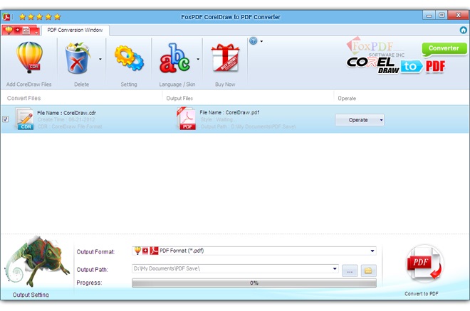 FoxPDF CorelDraw to PDF Converter截图