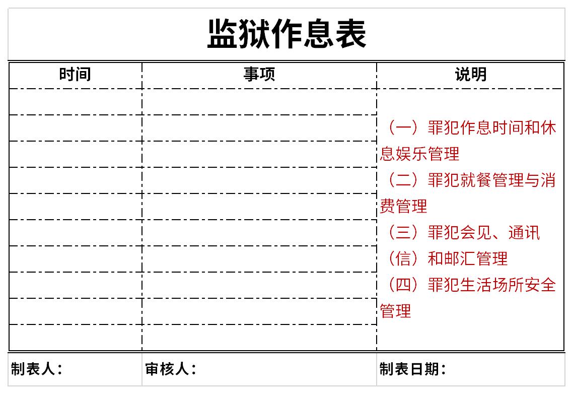 监狱作息表截图