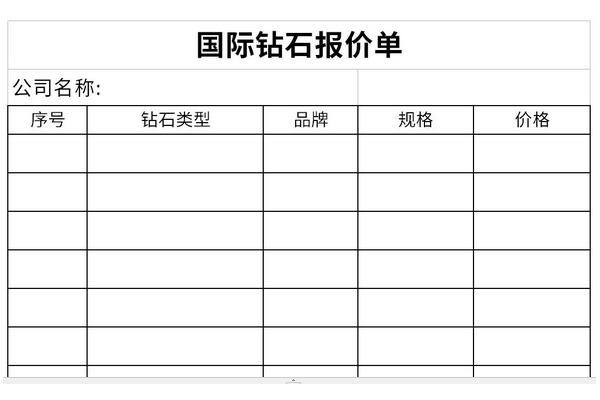 国际钻石报价单截图