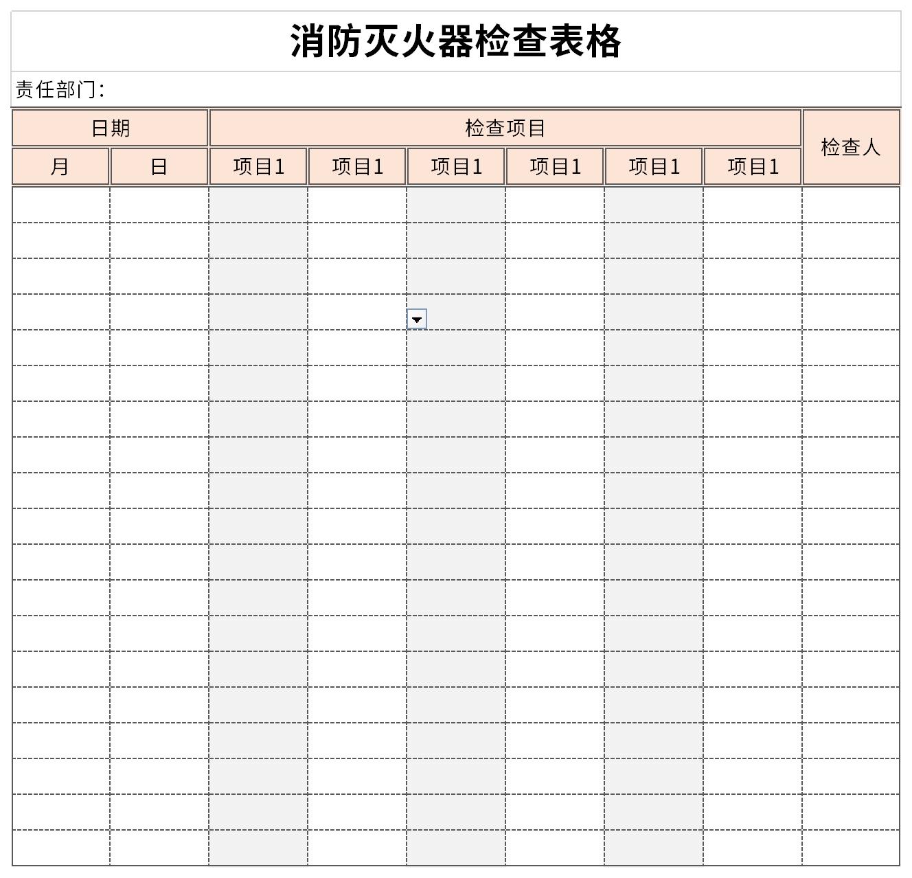 消防灭火器检查表格截图