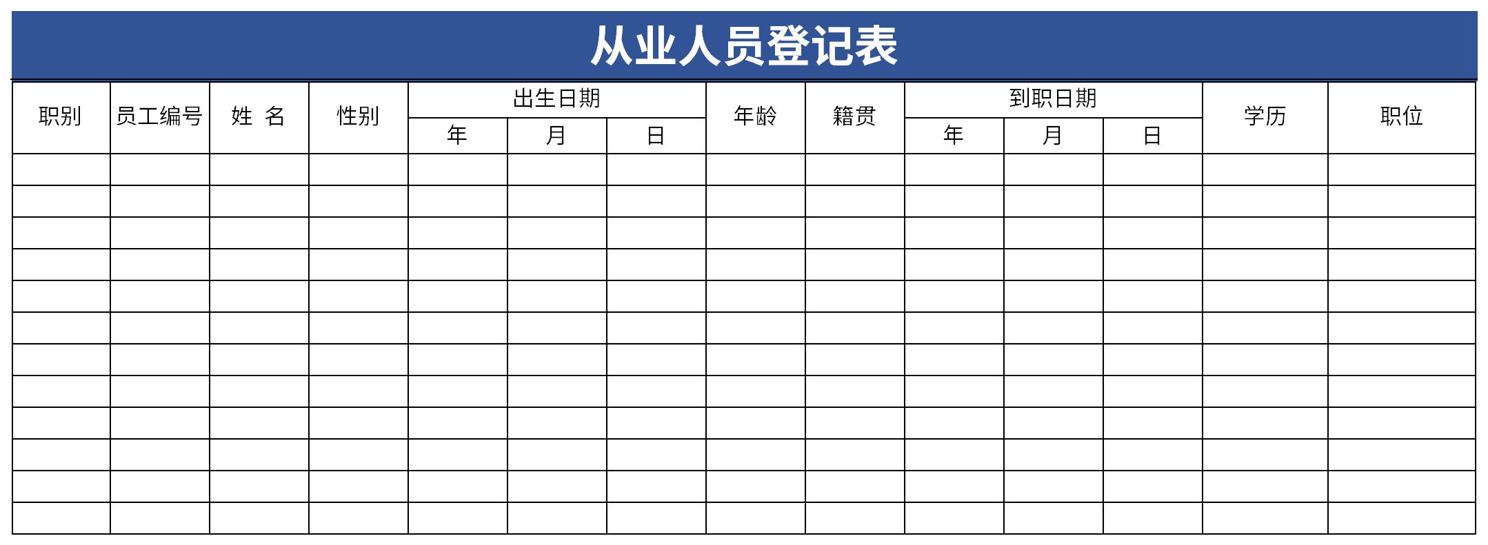 从业人员登记表截图