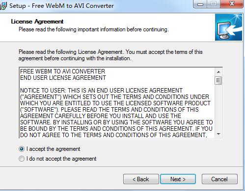 Free WebM to AVI Converter截图