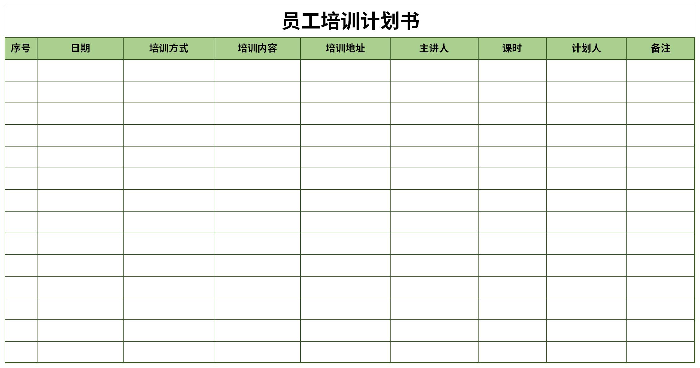 员工培训计划书截图