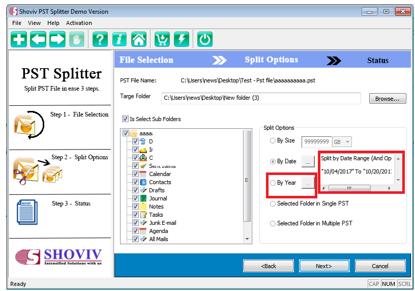 Shoviv PST Splitter截图