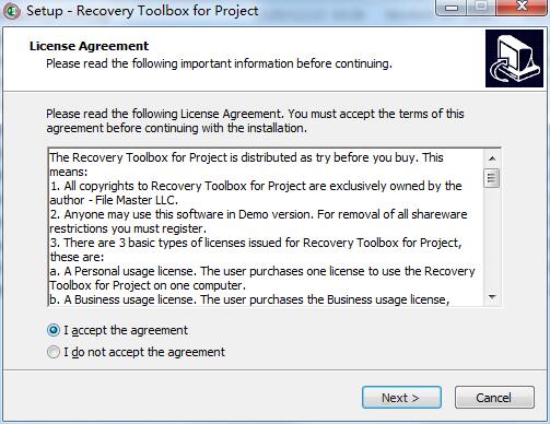 Recovery Toolbox for Project截图