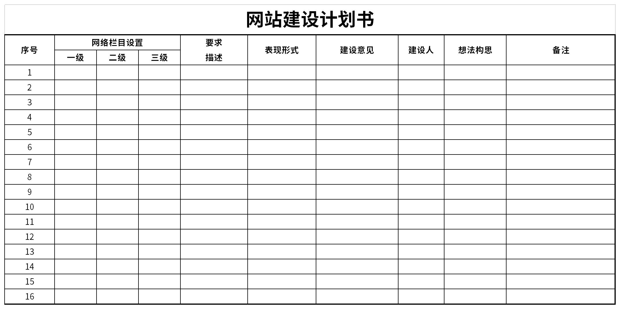 网站建设计划书截图