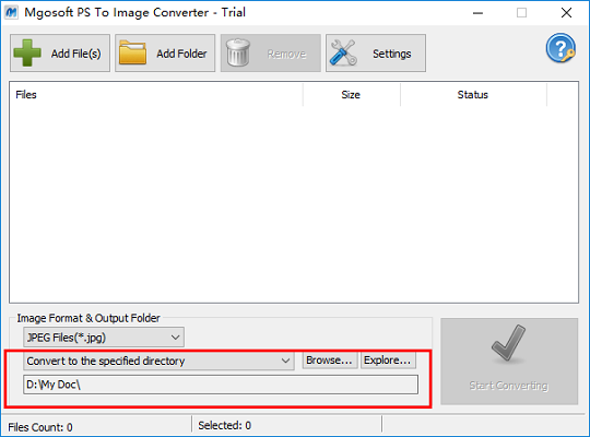 Mgosoft PS To Image Converter截图