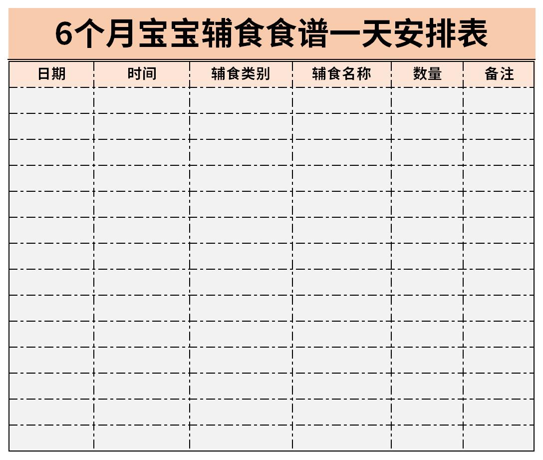 6个月宝宝辅食食谱一天安排表截图