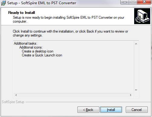 SoftSpire EML to PST Converter截图