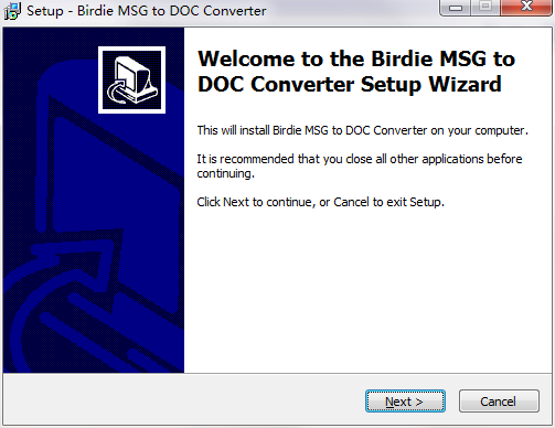 Birdie MSG to DOC Converter截图