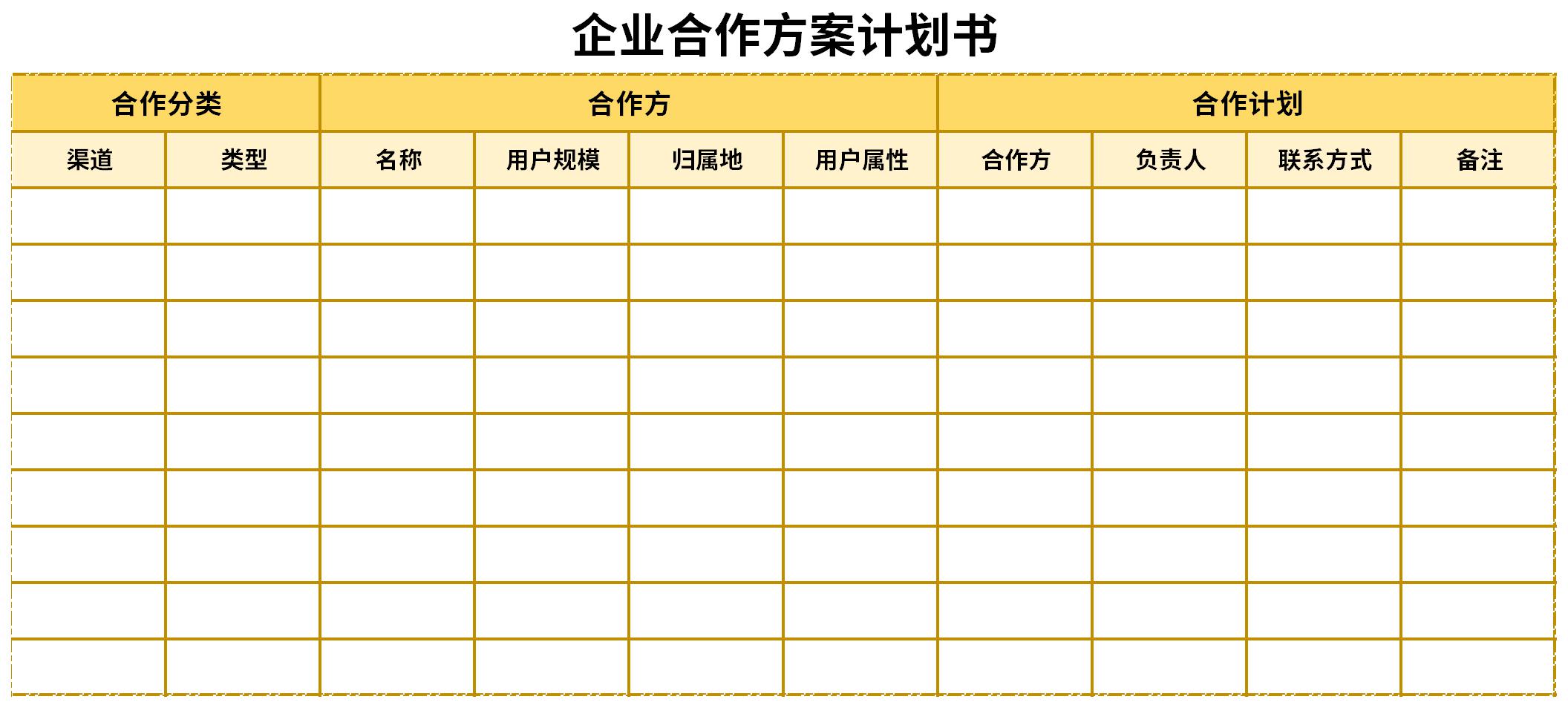 企业合作方案计划书截图