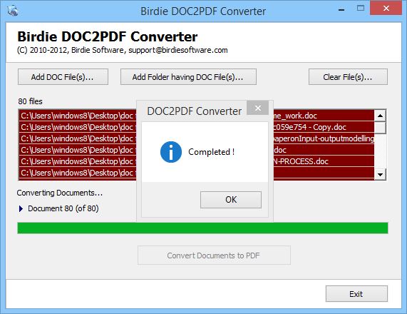 Birdie DOC2PDF Converter截图