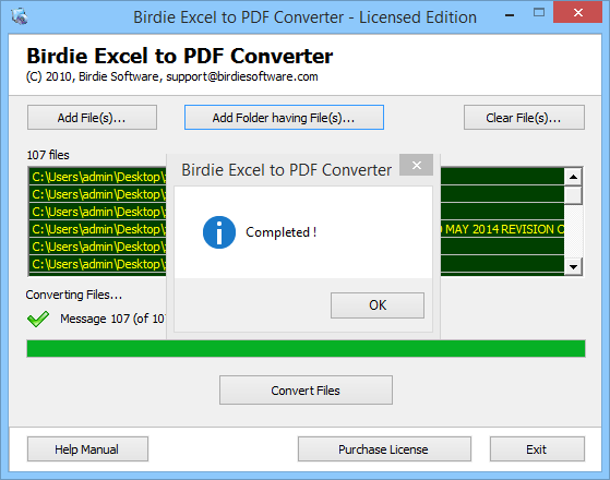 Birdie Excel to PDF Converter截图