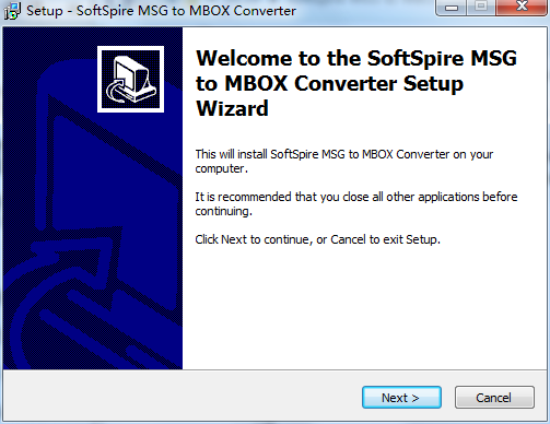 SoftSpire MSG to MBOX Converter截图