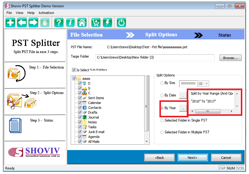 Shoviv PST Splitter截图