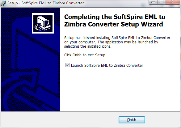 SoftSpire EML to Zimbra Converter截图