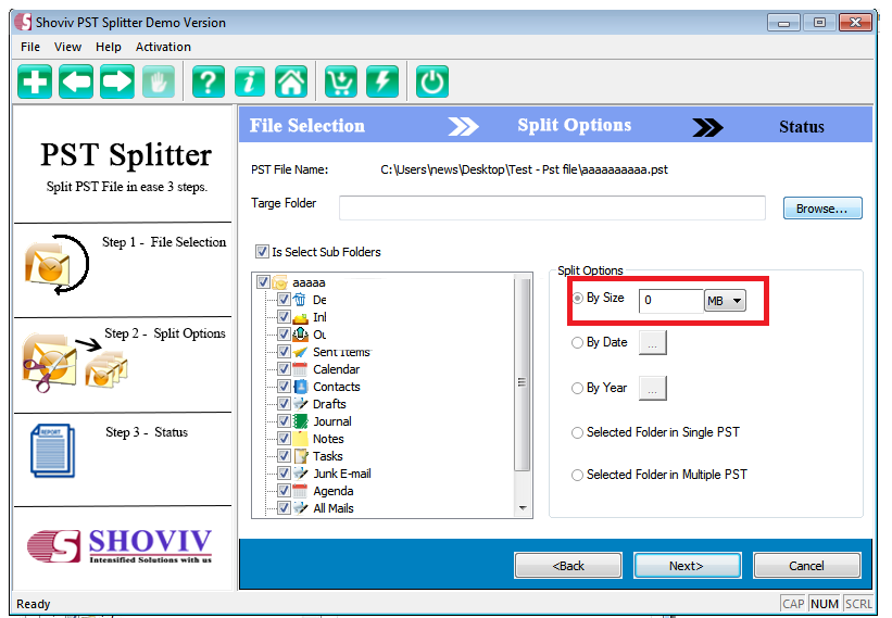 Shoviv PST Splitter截图