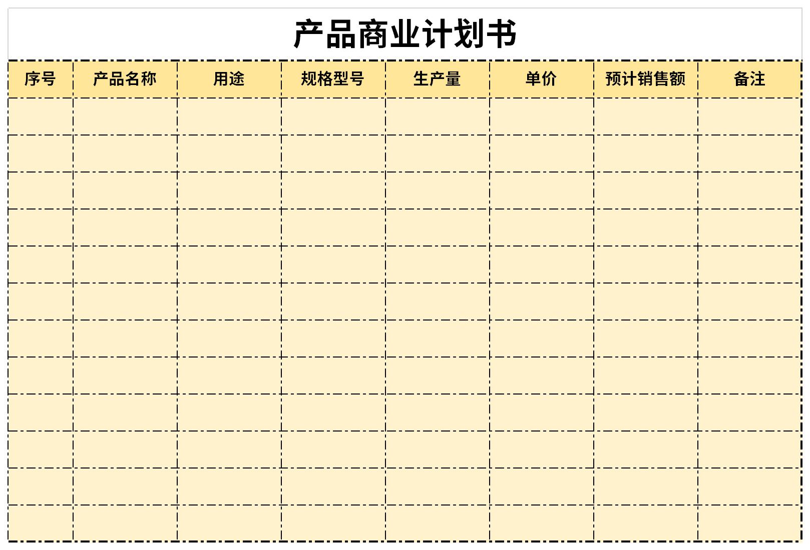 产品商业计划书截图