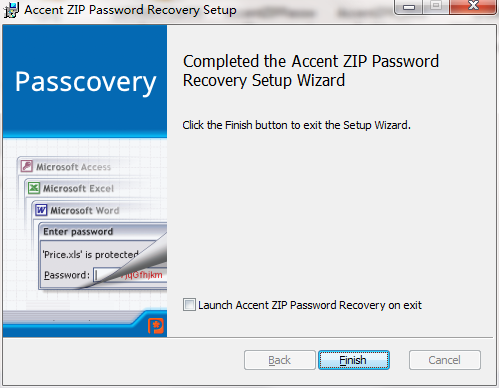 Accent ZIP Password Recovery截图